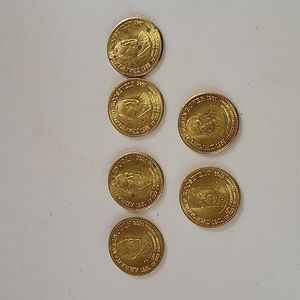 Presidential Goldtone Medal Coins- 6